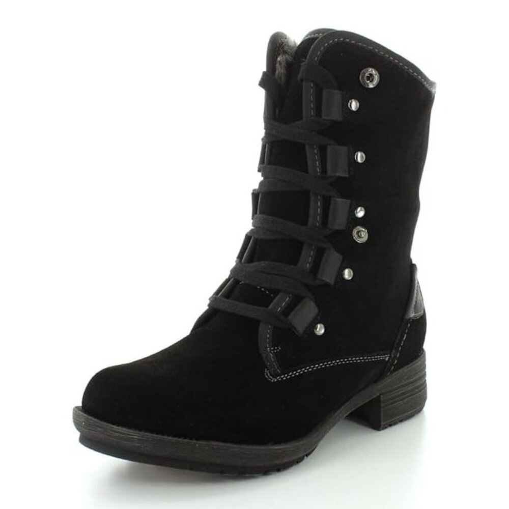 NEW Spring Step Women Bridge Waterproof Suede Faux Fur Foldover Cuff Winter Boot